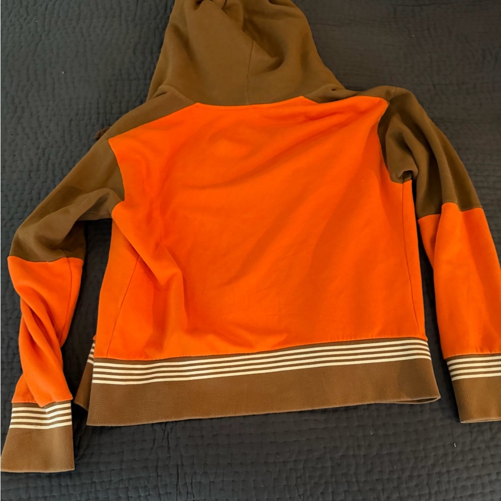 Wales Bonner Orange and Brown Hoodie - Picture 2 of 6